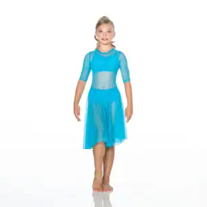 Girl wearing a turquoise lyrical dance costume